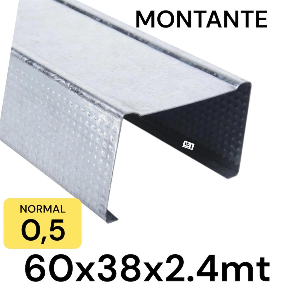 METALCON MONTANTE ECO 60X2.4MT 0.5MM