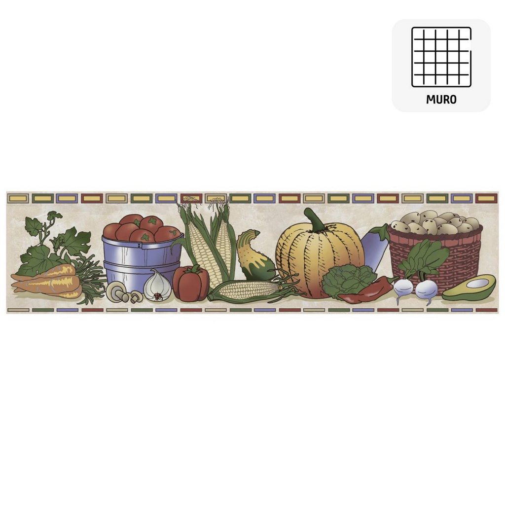 CENEFA VEGETALES 8.7X35CM LISTEL