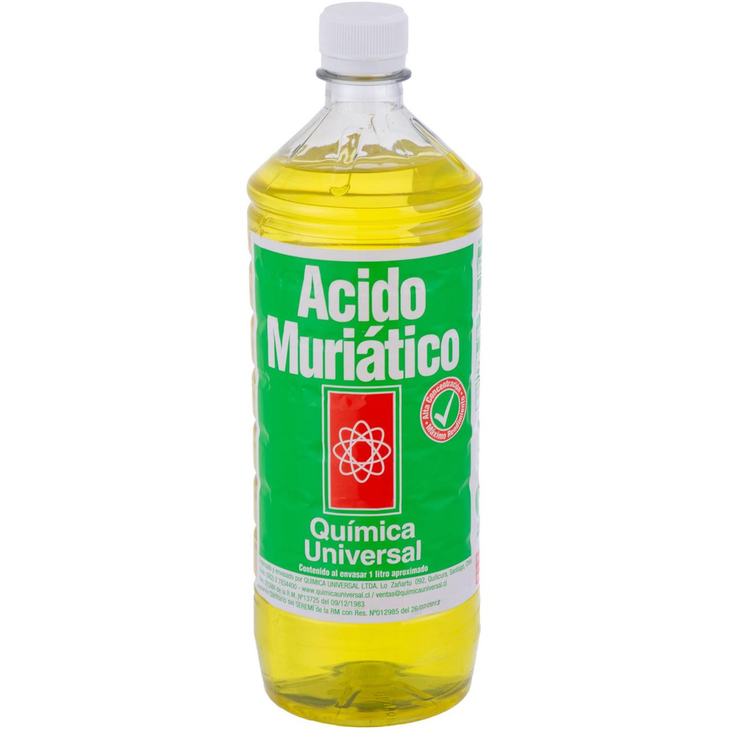 ACIDO MURIATICO 1LT QUIMICA UNIVERSAL