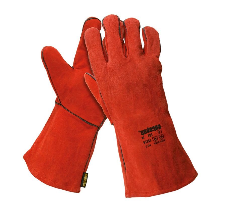 GUANTES SOLDADOR ROJO