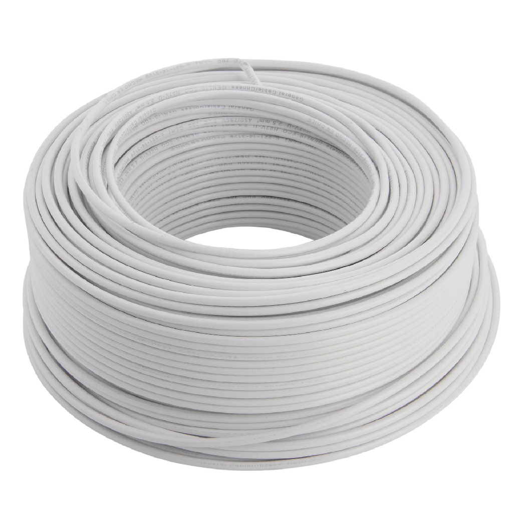 Alambre Eléctrico Genlis Nya 2.5mm 100mt Blanco (Cable)