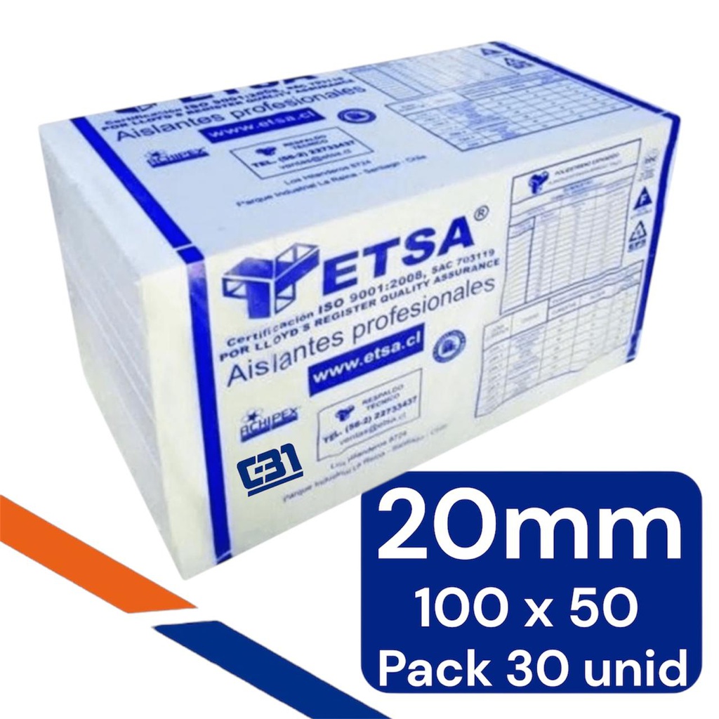 AISLAPOL 20MM 1X0.50MT PAQUETE