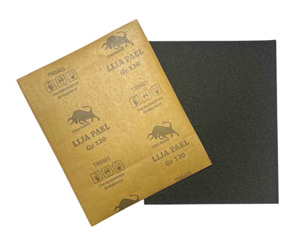 LIJA MADERA N°120 TORO NEGRO