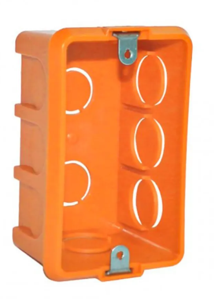 CAJA DISTRIBUCION PLASTICA GANCHO METAL GRIS