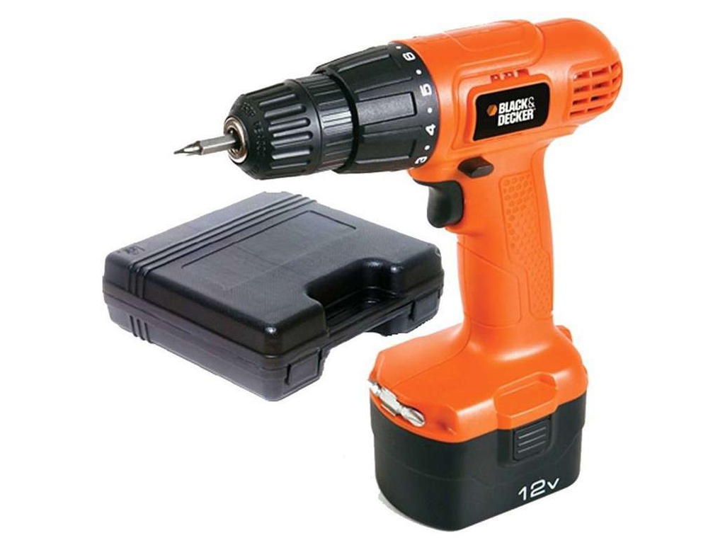 TALADRO INALAMBRICO 12V + MALETA BLACK &amp; DECKER CD121K