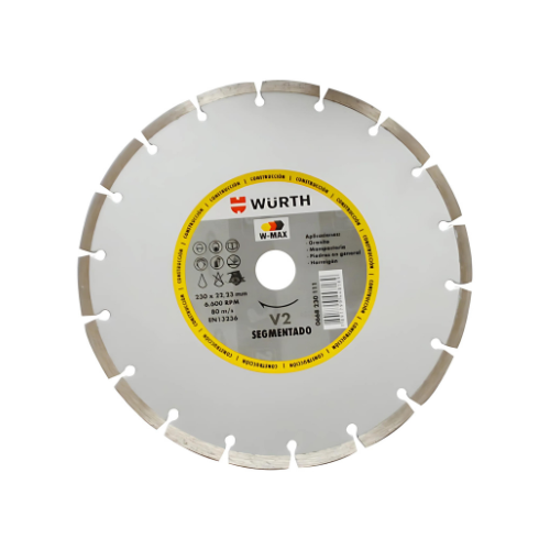 Disco Diamantado 9&quot; W-MAX (230mm) Segmentado Wurth