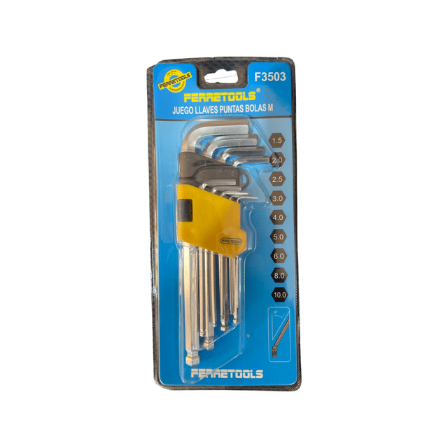 JUEGO LLAVES HEX M ALLEN 9PCS FERRETOOLS F3503