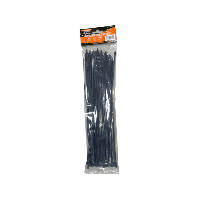 AMARRAS PLASTICAS NEGRAS 4.8X300MM (50UND)