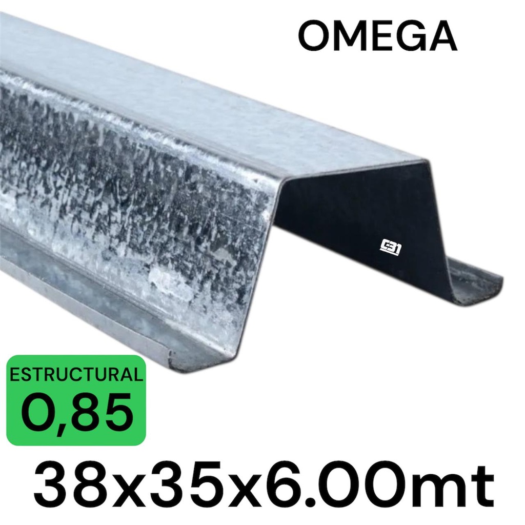 METALCON OMEGA 6MT x 35x38x0.85MM ESTRUCTURAL