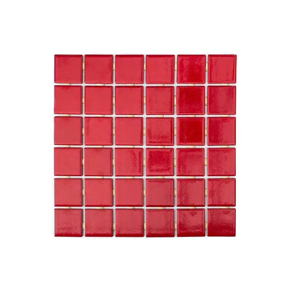 MALLA MOSAICO ROJO 30X30CM DECORALIA