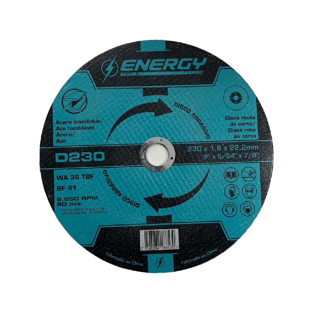 DISCO CORTE METAL 9&quot; X 1.8MM ENERGY D230