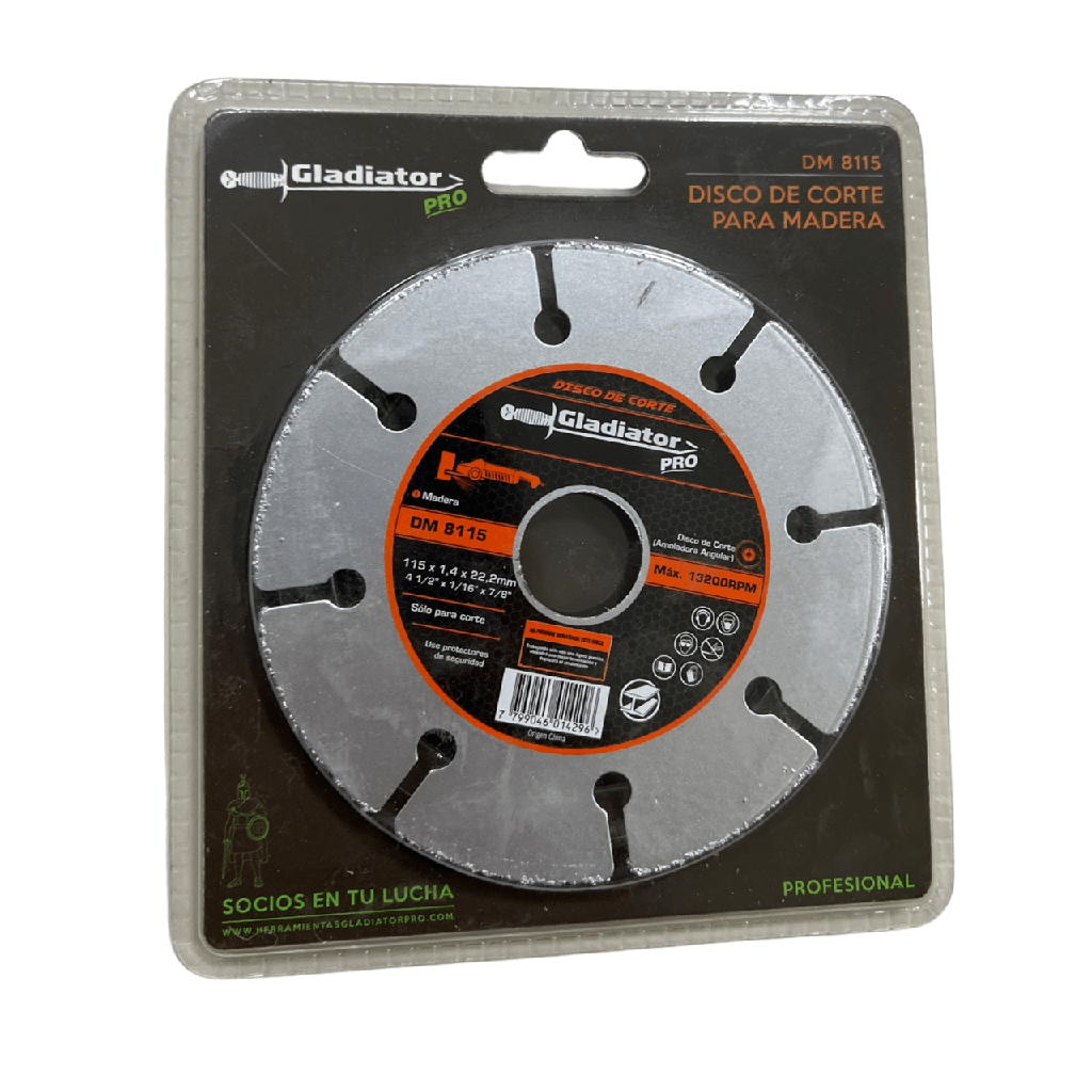 DISCO CORTE MADERA 4 1/2" GLADIATOR DM8115
