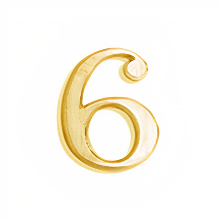 NUMERO PARA CASAS BRONCE N° 6