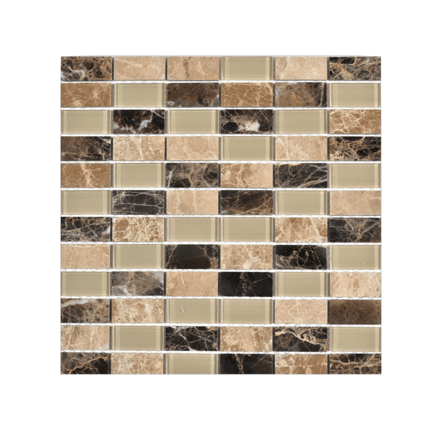 MALLA MOSAICO TERRA CAFE/BEIGE 30X30CM DECORALIA