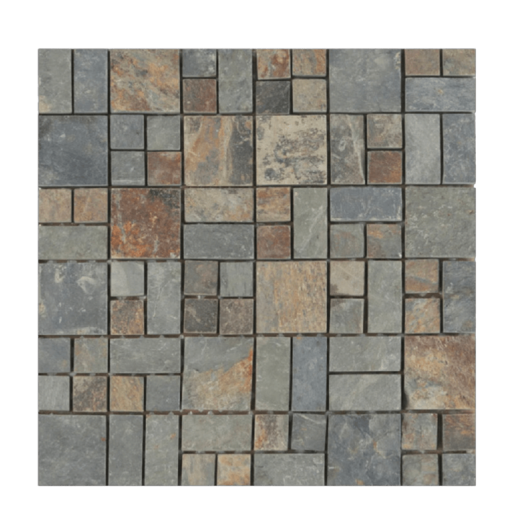 MALLA MOSAICO PIEDRA OXIDO 30X30CM DECORALIA