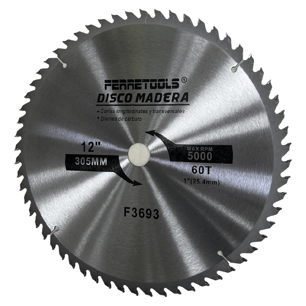 DISCO SIERRA INGLETEADORA 12&quot; 305mm 60 DIENTES F3693