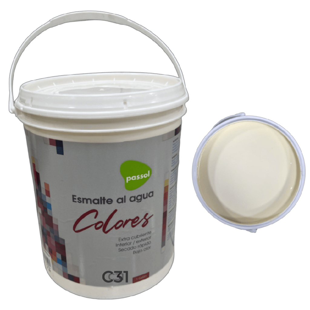 ESMALTE AL AGUA CREMA GALON PASSOL