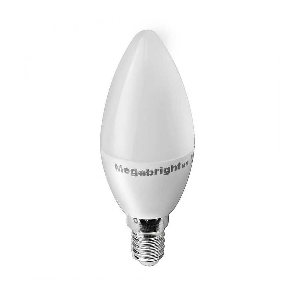 AMPOLLETA LED VELA 5W/6000K E27 LUZ FRIA MEGABRIGHT