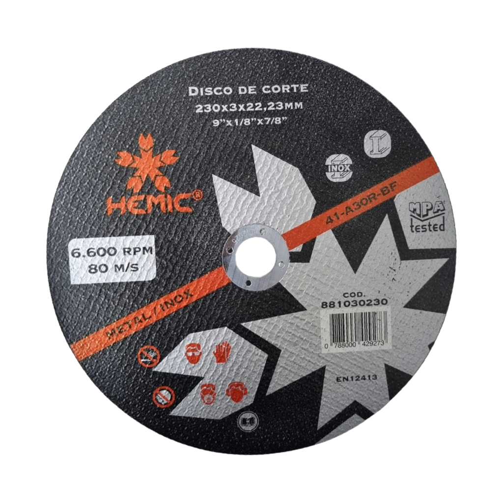 DISCO CORTE 9&quot; X 3MM HEMIC