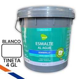 [410061] ESMALTE AL AGUA SEMIBRILLO BLANCO TINETA PASSOL