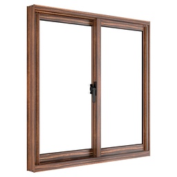 [2360] VENTANA ALUMINIO MADERA 60X60CM BAÑO