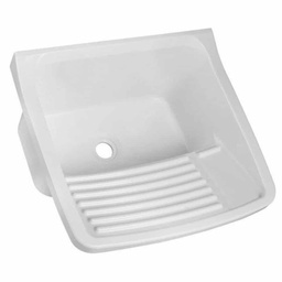 [4327] LAVADERO PLASTICO 24LT 52 x 56 x 26cm BLANCO