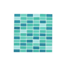 [90914] MALLA MOSAICO VIDRIO REC VERDES 30X30CM DECORALIA