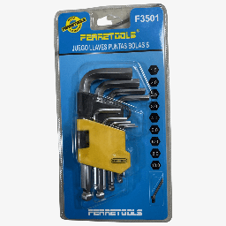 [F3501] JUEGO LLAVES HEX S ALLEN 9PCS FERRETOOLS F3501