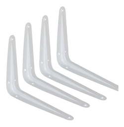 [Y00004] ESCUADRA REPISA BLANCA 3X4&quot; Y00004 PACK 4und