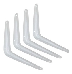 [Y00005] ESCUADRA REPISA BLANCA 4X5&quot;  Y00005 PACK 4und