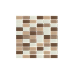 [90325] MALLA MOSAICO VIDRIO REC CAFE/BEIGE 30X30CM DECORALIA