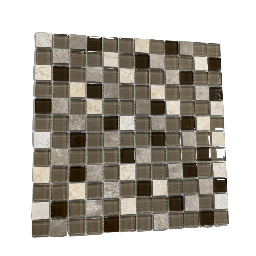 [90329] MALLA MOSAICO CUADRADO CAFE/BEIGE 30X30CM DECORALIA