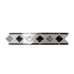 [90336] CENEFA ROMBO GRIS 5.5X26CM LISTEL DECORALIA