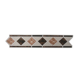 [90337] CENEFA ROMBO MARRON 5.5X26CM LISTEL DECORALIA