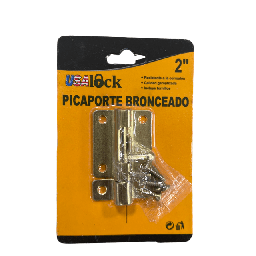 [PICAP2] PICAPORTE RECTO BRONCEADO 2&quot; USALOCK