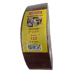 [LB5120] PACK 10 LIJAS DE BANDA 3X21&quot; GRANO 120 INOXCROM