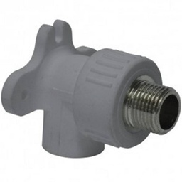 [G569] CODO SO-HE 25MM x 1/2" PPR FUSION CON SOPORTE SH