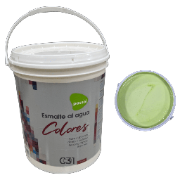 [90154] ESMALTE AL AGUA VERDE KIWI GALON PASSOL