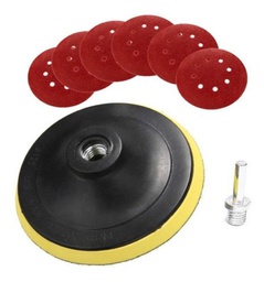 [F2507] DISCO + ACCESORIOS PARA PULIR 7PCS 4 1/2" F2507